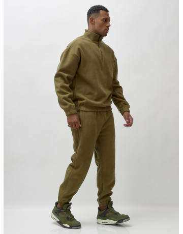Мужской демисезонный спортивный костюм на флисе, цвет хаки, для спорта. в Тюмени