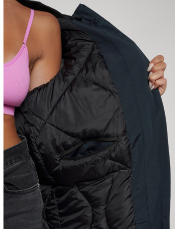 Женская зимняя парка с капюшоном, тёмно-синего цвета. в Тюмени