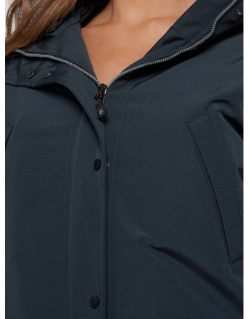 Женская зимняя парка с капюшоном, тёмно-синего цвета. в Тюмени