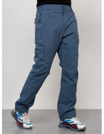 Мужские брюки с флисовой подкладкой синего цвета