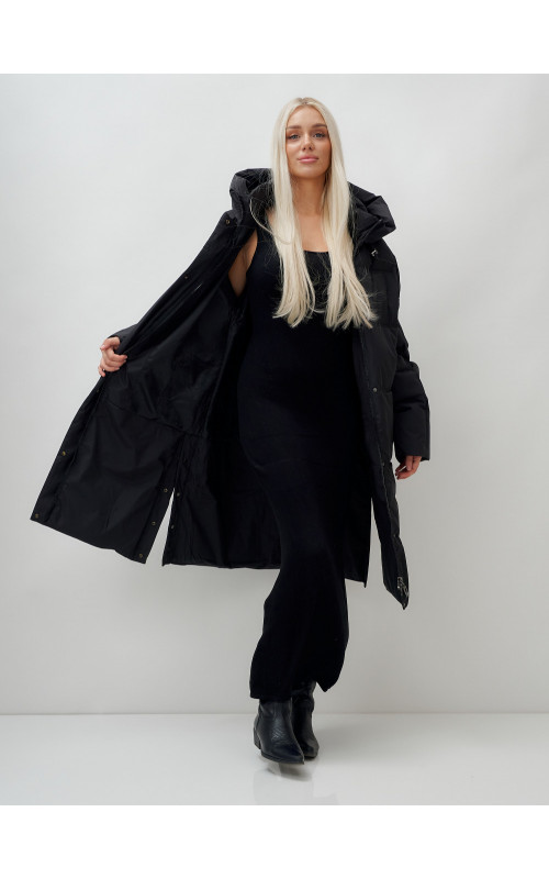 Длинный зимний пуховик для женщин