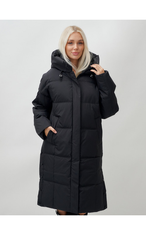 Длинный зимний пуховик для женщин