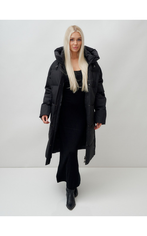 Длинный зимний пуховик для женщин