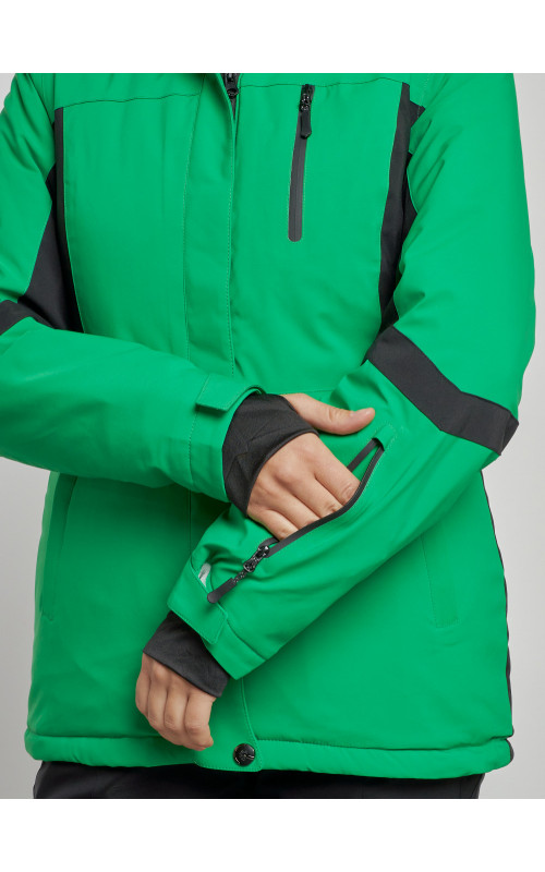 Женский горнолыжный костюм зимний, зелёный, для спорта. в Тюмени