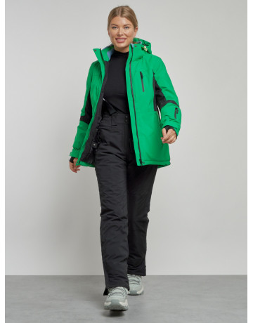 Женский горнолыжный костюм зимний, зелёный, для спорта. в Тюмени