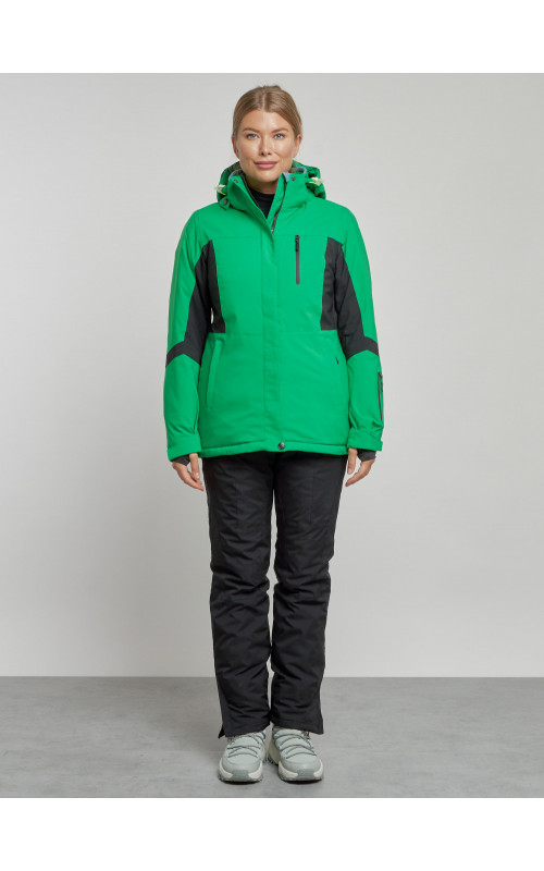 Женский горнолыжный костюм зимний, зелёный, для спорта. в Тюмени