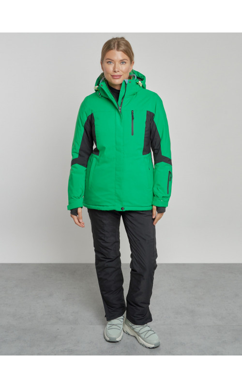 Женский горнолыжный костюм зимний, зелёный, для спорта. в Тюмени