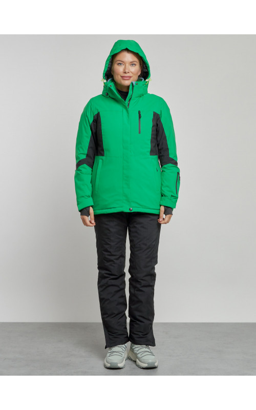 Женский горнолыжный костюм зимний, зелёный, для спорта. в Тюмени