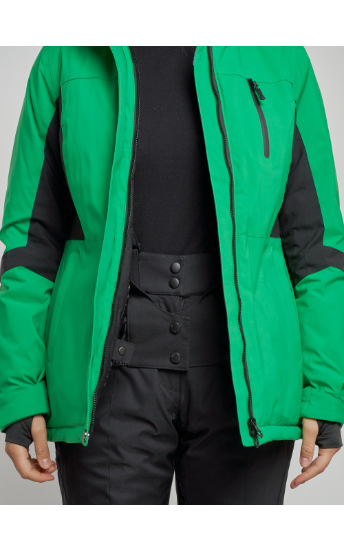 Женский горнолыжный костюм зимний, зелёный, для спорта. в Тюмени