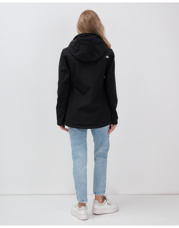 Женская спортивная ветровка с капюшоном softshell, чёрная, для активного отдыха в Тюмени