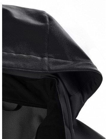 Женская спортивная ветровка с капюшоном softshell, чёрная, для активного отдыха в Тюмени