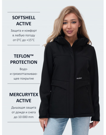 Женская ветровка с капюшоном для активного отдыха