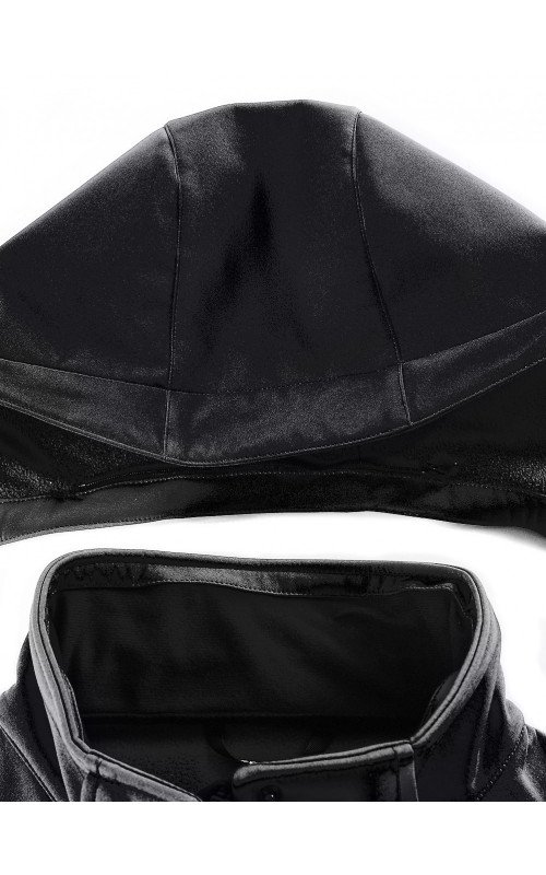 Женская спортивная ветровка с капюшоном softshell, чёрная, для активного отдыха в Тюмени