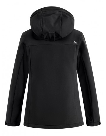 Женская спортивная ветровка с капюшоном softshell, чёрная, для активного отдыха в Тюмени