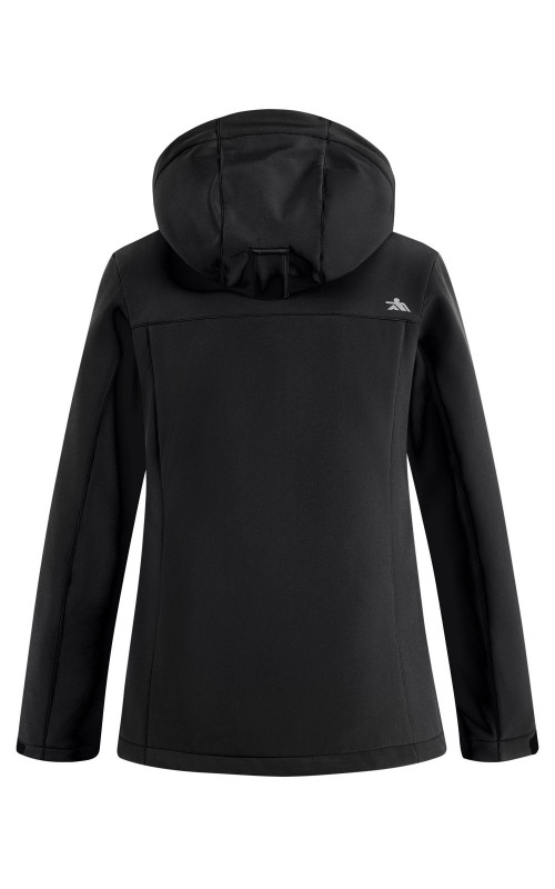 Женская спортивная ветровка с капюшоном softshell, чёрная, для активного отдыха в Тюмени