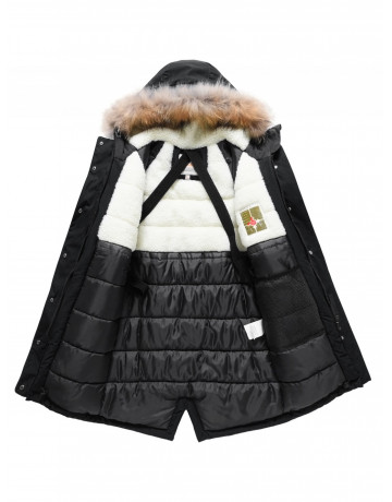 Тёплая детская парка с регулируемой посадкой.