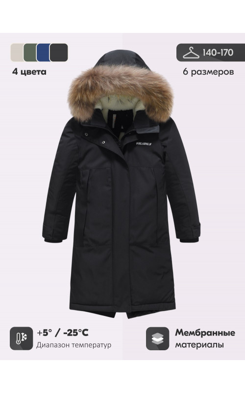 Тёплая детская парка с регулируемой посадкой.