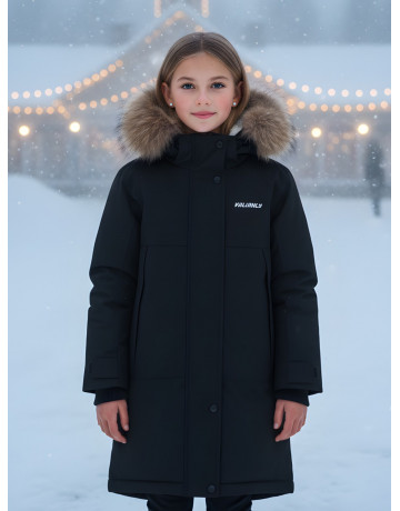 Тёплая детская парка с регулируемой посадкой.