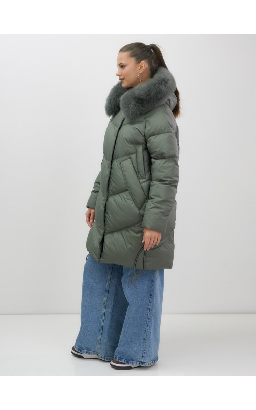 Длинный пуховик премиум-класса для зимы.