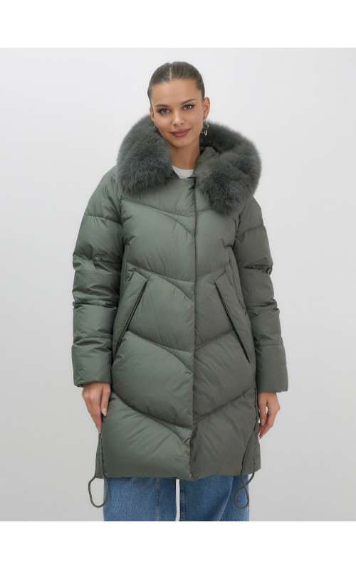 Длинный пуховик премиум-класса для зимы.