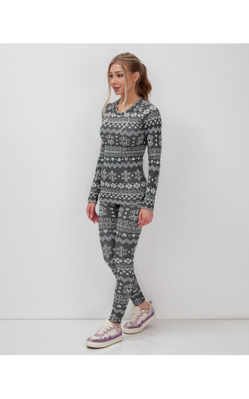 Женское термобельё для осени и зимы, спортивный стиль.