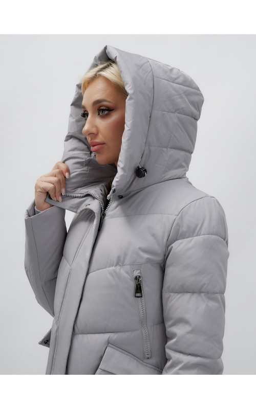 Тёплый женский пуховик с капюшоном