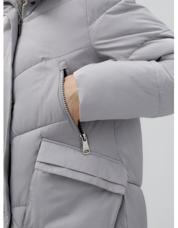 Тёплый женский пуховик с капюшоном