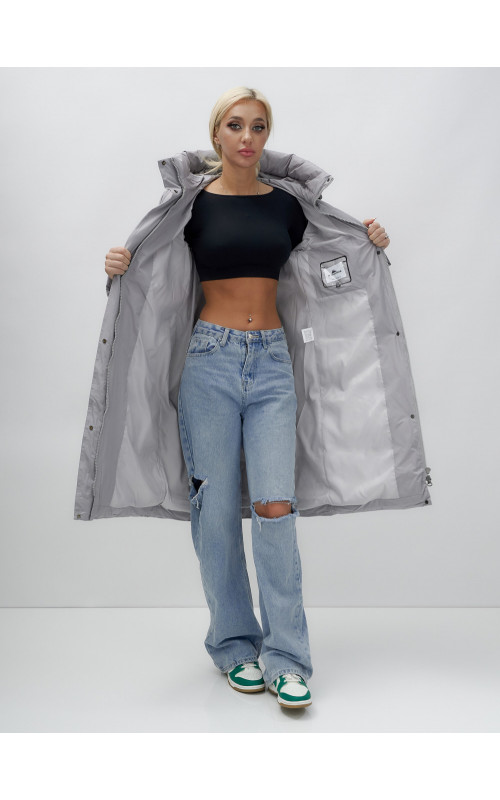 Тёплый женский пуховик с капюшоном