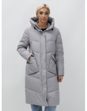 Тёплый женский пуховик с капюшоном