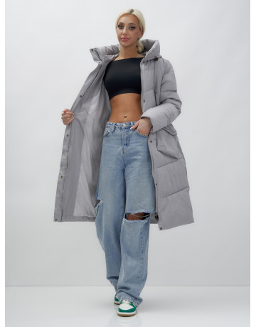 Тёплый женский пуховик с капюшоном