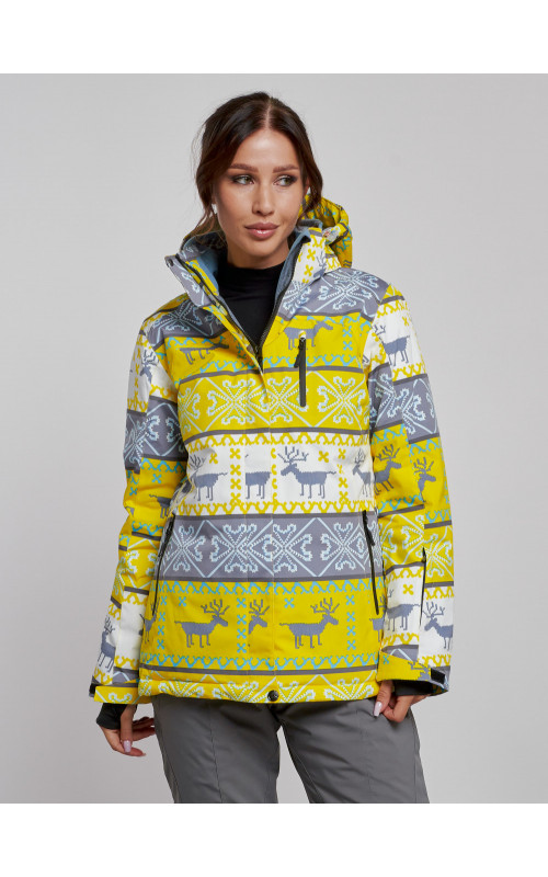 Женская горнолыжная куртка: жёлтый цвет