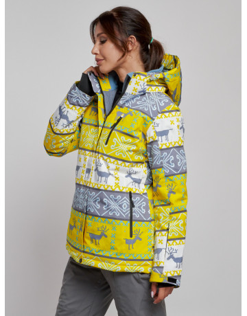 Женская горнолыжная куртка: жёлтый цвет