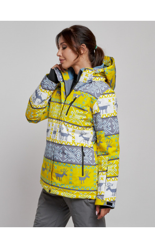 Женская горнолыжная куртка: жёлтый цвет