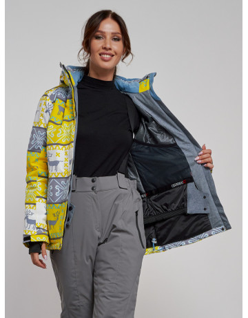 Женская горнолыжная куртка: жёлтый цвет