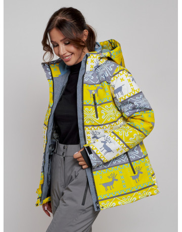 Женская горнолыжная куртка: жёлтый цвет