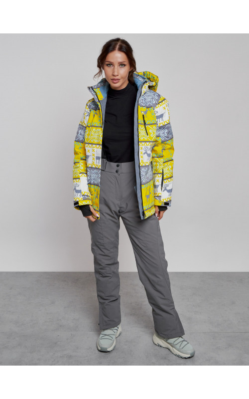 Женская горнолыжная куртка: жёлтый цвет