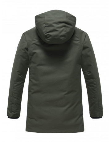 Зимняя мужская парка с капюшоном хаки, для активного отдыха в Тюмени