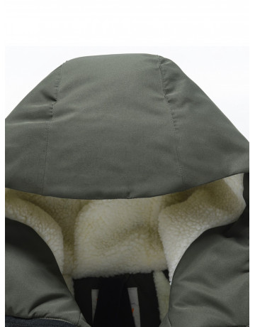 Зимняя мужская парка с капюшоном хаки, для активного отдыха в Тюмени