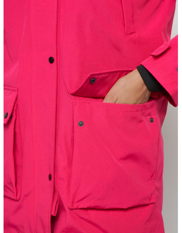 Женская зимняя парка с капюшоном, розовая, для прогулок. в Тюмени