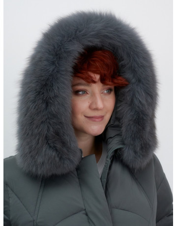 Пуховик для женщин с мехом песца