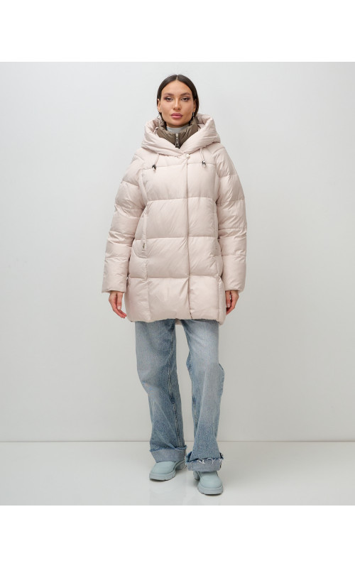 Женская зимняя куртка с капюшоном, размер 48–56.