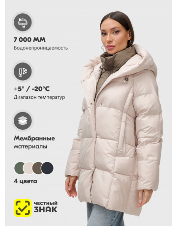 Женская зимняя куртка с капюшоном, размер 48–56.