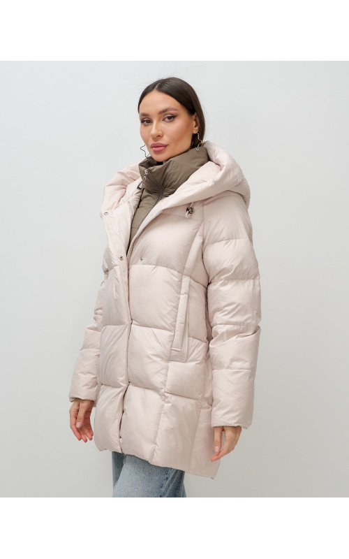 Женская зимняя куртка с капюшоном, размер 48–56.