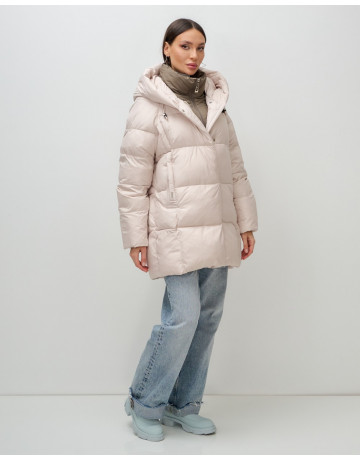 Женская зимняя куртка с капюшоном, размер 48–56.