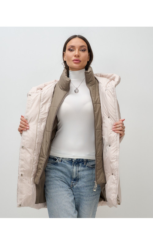 Женская зимняя куртка с капюшоном, размер 48–56.