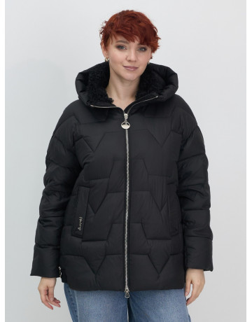 Пуховик для женщин с искусственной овчиной — тепло зима 2025