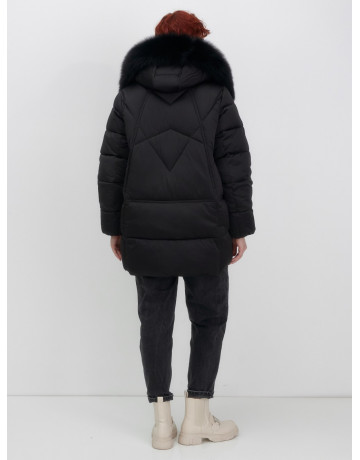 Пуховик для женщин с мехом песца
