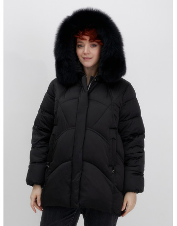Пуховик для женщин с мехом песца