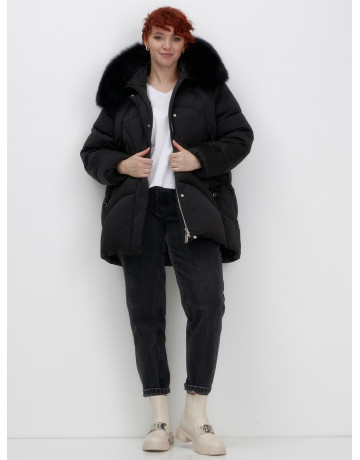 Пуховик для женщин с мехом песца