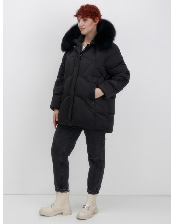 Пуховик для женщин с мехом песца